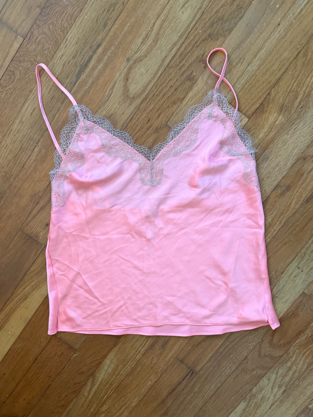 NWT Victoria Secrets Coral Lace Trim Camisole Top - Women's Lingerie